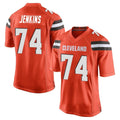 C.Browns #74 Elgton Jenkins Player Orange Home Game Odoa Stitched Jerseys