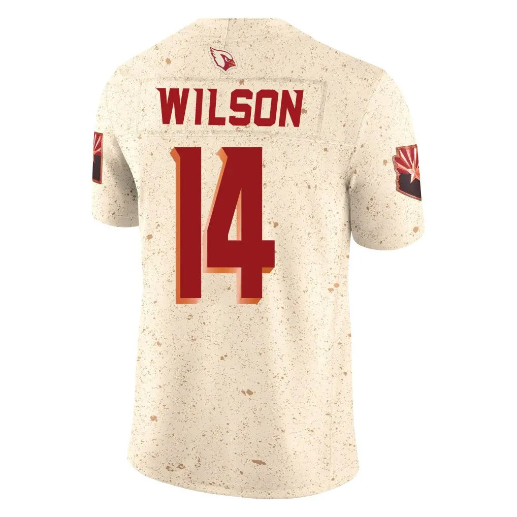 A.Cardinals #14 Michael Wilson Player Cream Rivalries Collection Vapor Limited Home Game Odoa Stitched Jerseys