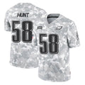 P.Eagles #58 Jalyx Hunt Player Arctic Camo Salute to Service Limited Game Odoa Stitched Jerseys