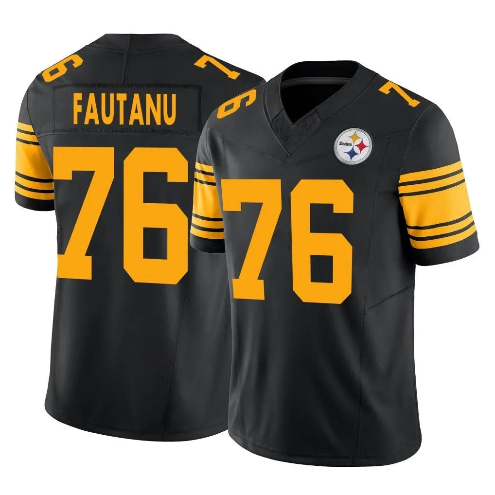 P.Steelers #76 Troy Fautanu Player Black Limited 2nd Alternate Vapor F.U.S.E. Home Game Odoa Stitched Jerseys