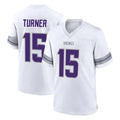 M.Vikings #15 Dallas Turner Player White Alternate Home Game Odoa Stitched Jerseys