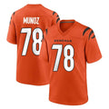 C.Bengals #78 Anthony Munoz Player Orange Home Game Odoa Stitched Jerseys