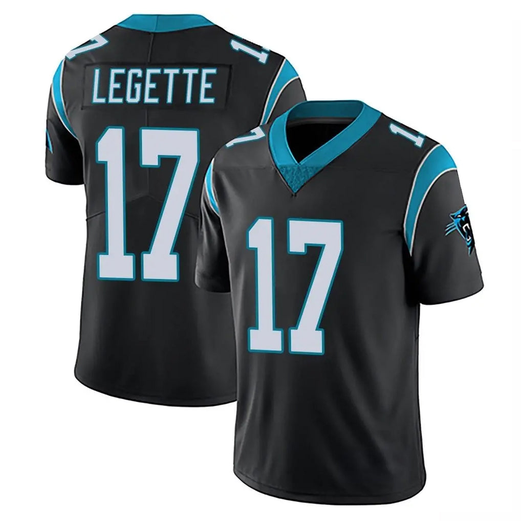 C.Panthers #17 Xavier Legette Player Black Vapor Untouchable Limited Game Odoa Stitched Jerseys