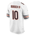 C.Bears #10 Luther Burden III Player White Home Game Odoa Stitched Jerseys