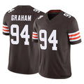 C.Browns #94 Mason Graham Player Brown Vapor F.U.S.E. Limited Home Game Odoa Stitched Jerseys