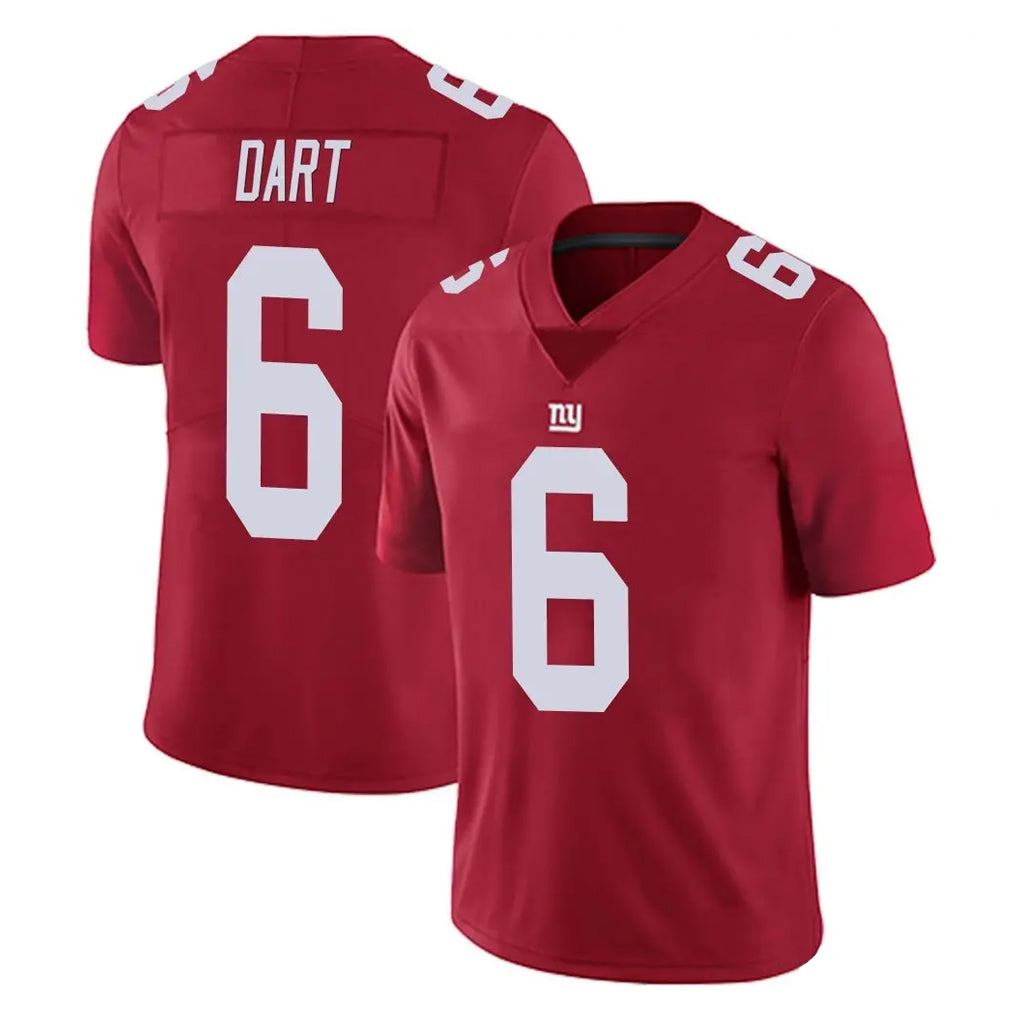 NY.Giants #6 Jaxson Dart Player Red Limited Vapor Untouchable Home Game Odoa Stitched Jerseys