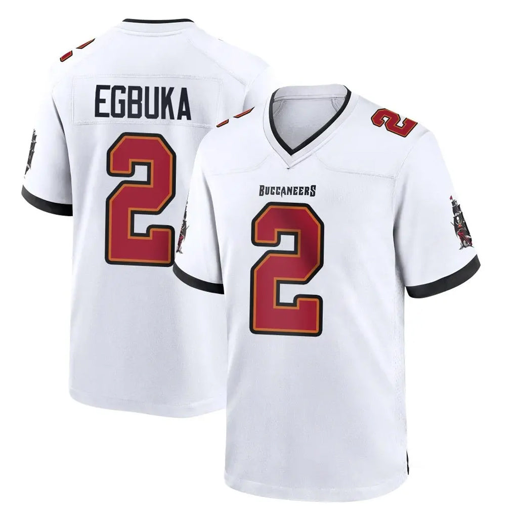 TB.Buccaneers #2 Emeka Egbuka Player White Home Game Odoa Stitched Jerseys