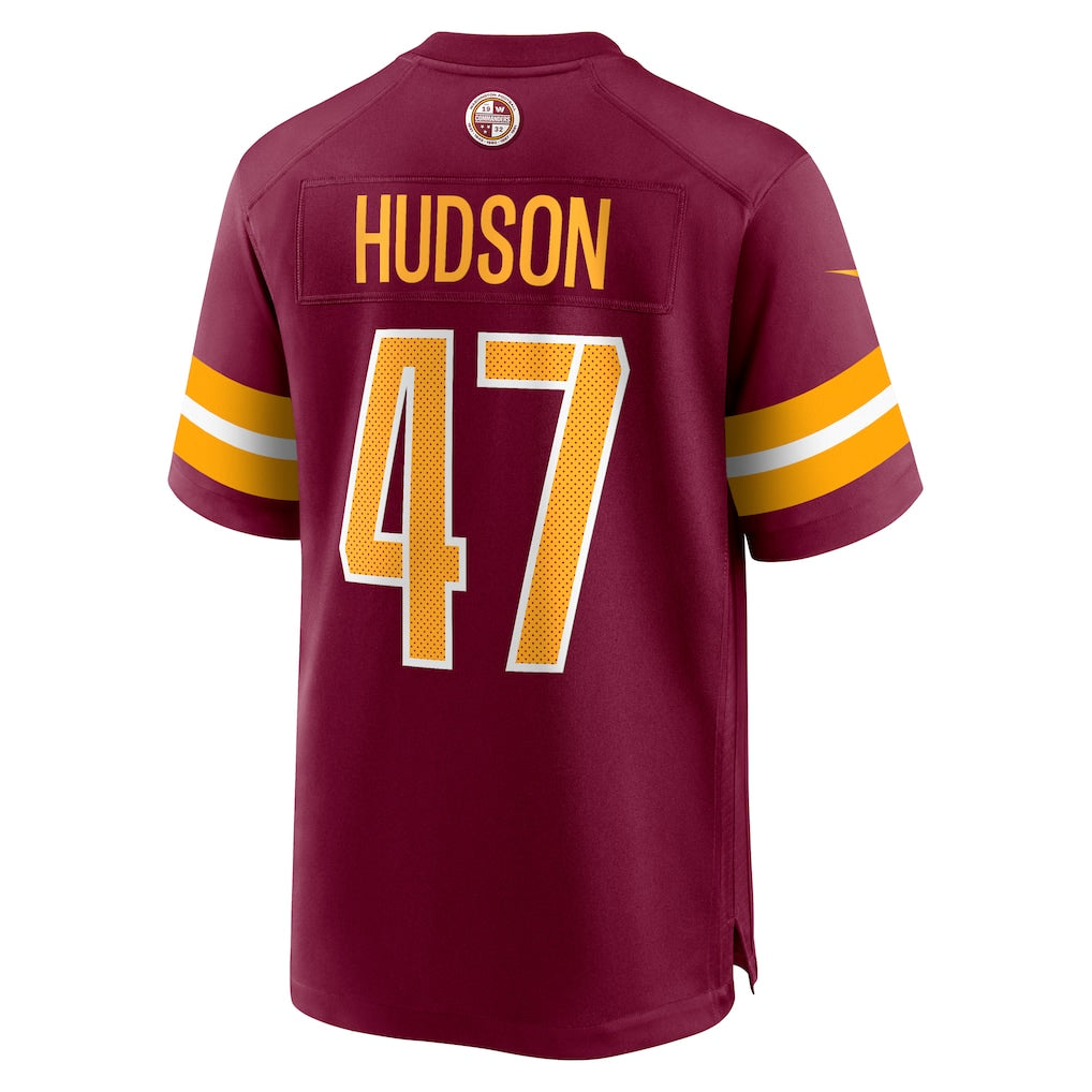 Odoa W.Commanders #47 Khaleke Hudson Burgundy Game Jersey