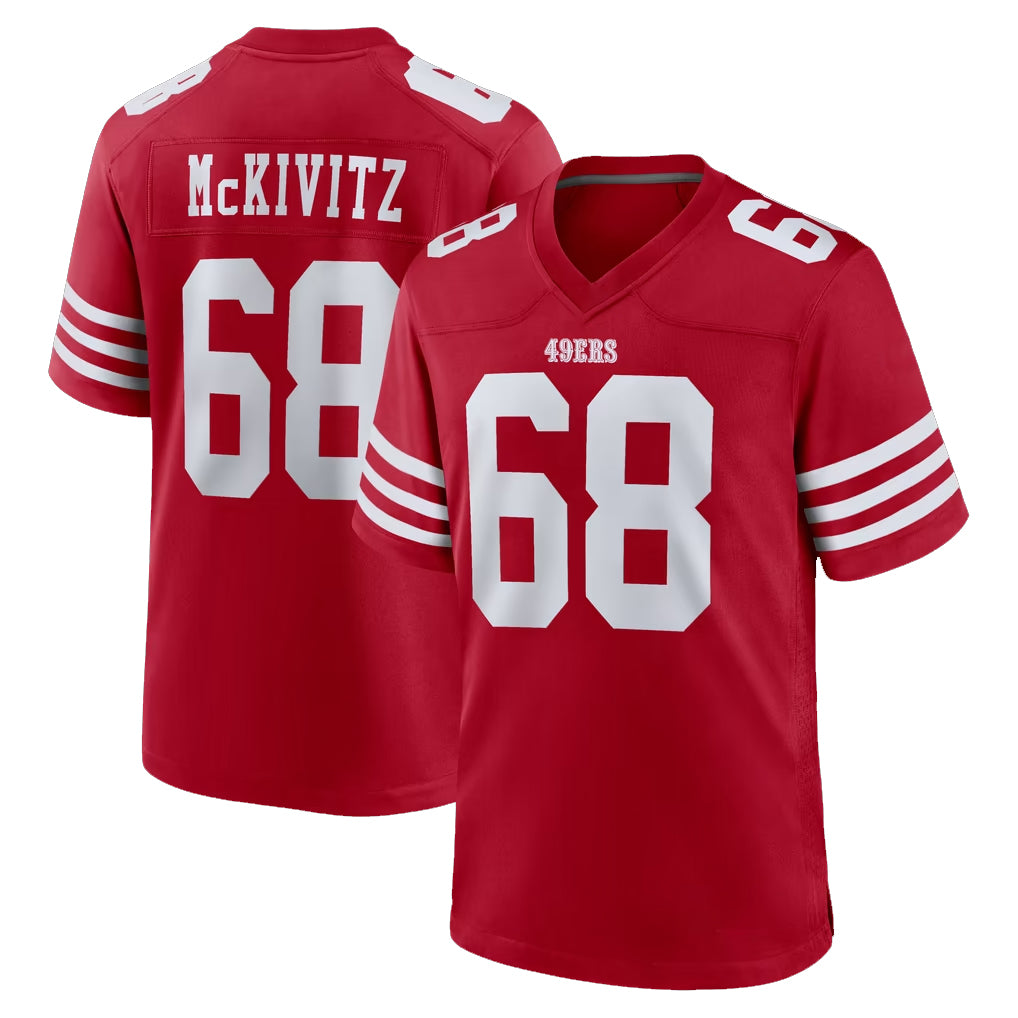 SF.49ers #68 Colton McKivitz Player Red Game Home Odoa Stitched Jerseys