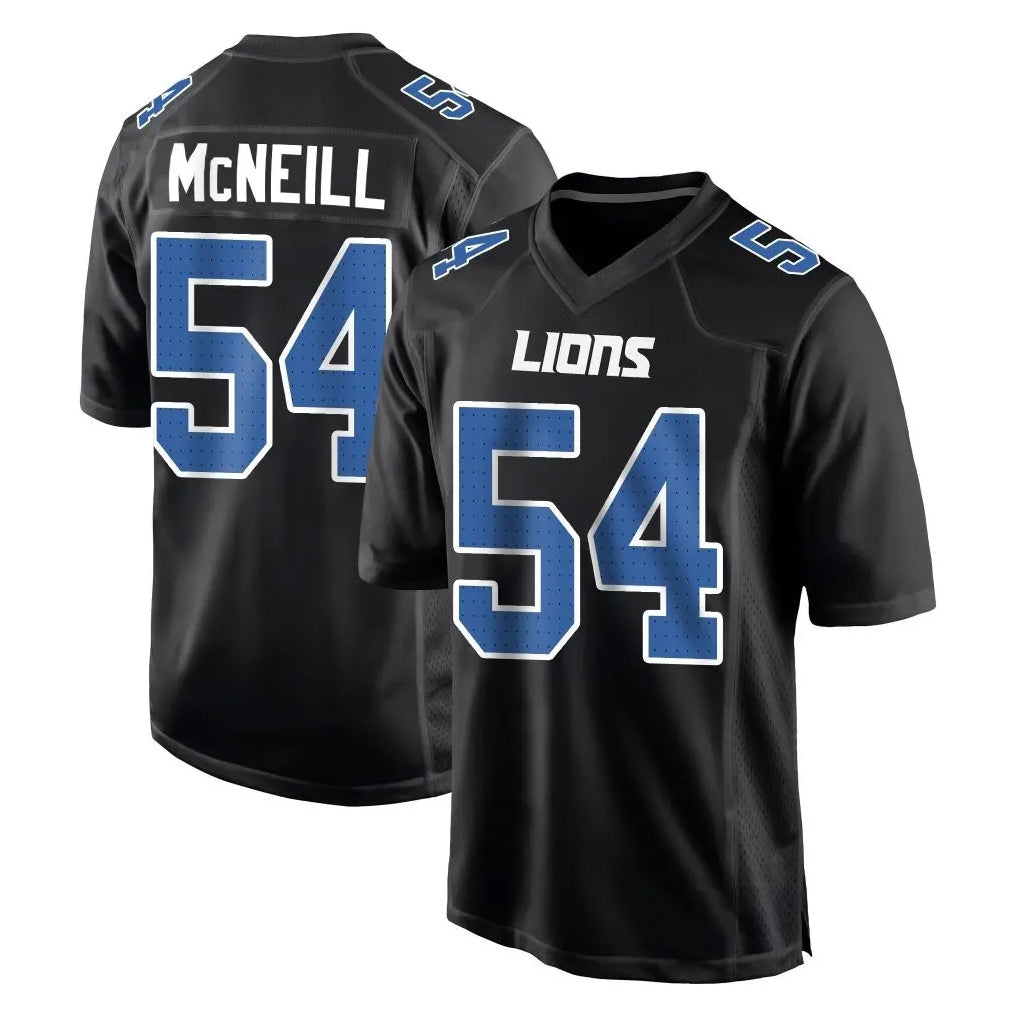 D.Lions #54 Alim McNeill Player Black Fashion Home Game Odoa Stitched Jerseys