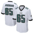 P.Eagles #65 Lane Johnson Player White Home Game Odoa Stitched Jerseys