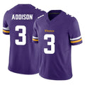 M.Vikings #3 Jordan Addison Player Purple Limited Vapor F.U.S.E. Home Game Odoa Stitched Jerseys