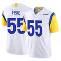 LA.Rams #55 Braden Fiske Player White Limited Vapor F.U.S.E. Home Game Odoa Stitched Jerseys