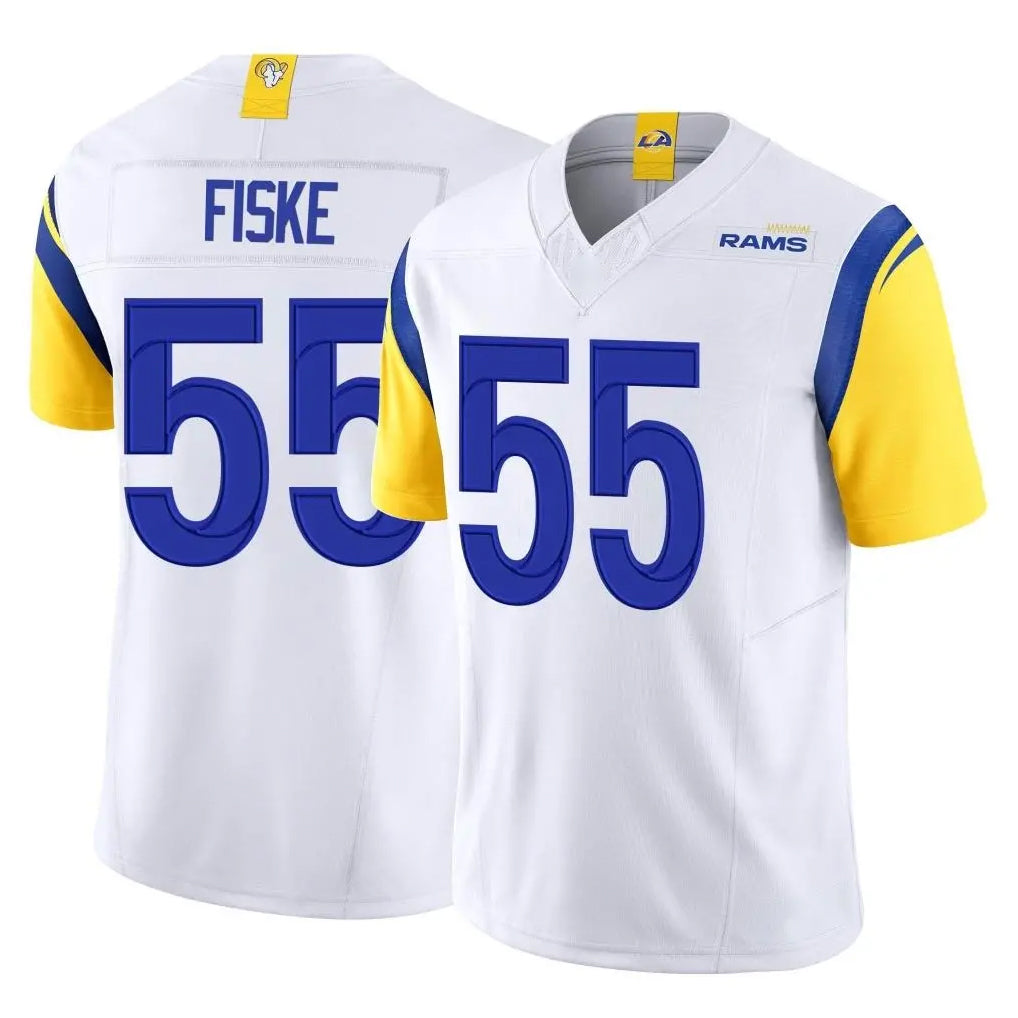 LA.Rams #55 Braden Fiske Player White Limited Vapor F.U.S.E. Home Game Odoa Stitched Jerseys