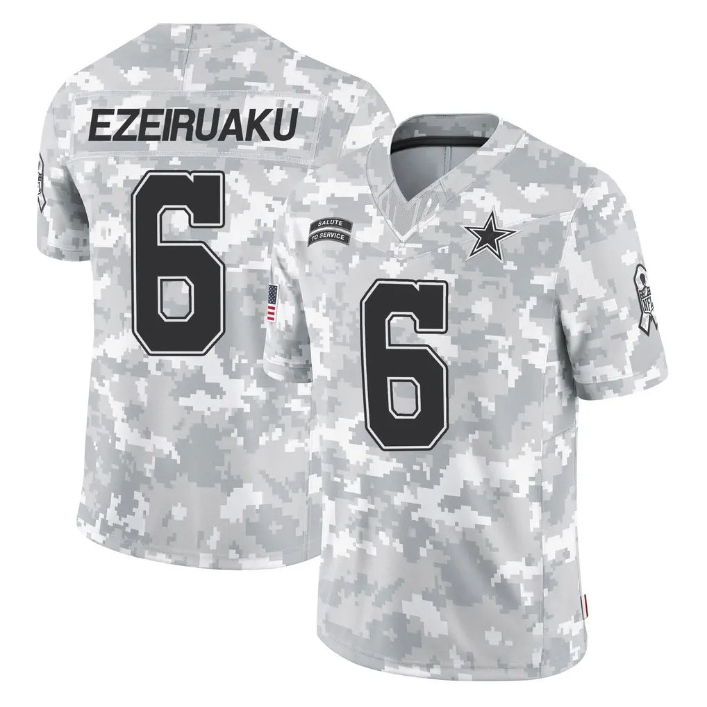 D.Cowboys #6 Donovan Ezeiruaku Player Arctic Camo Salute to Service Limited Home Game Odoa Stitched Jerseys
