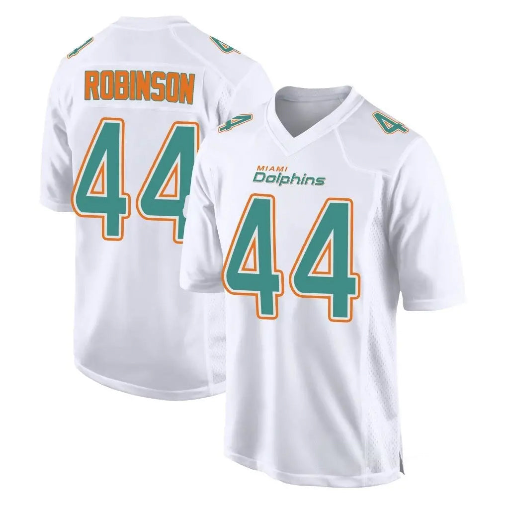 M.Dolphins #44 Chop Robinson Player White Fashion Home Game Odoa Stitched Jerseys