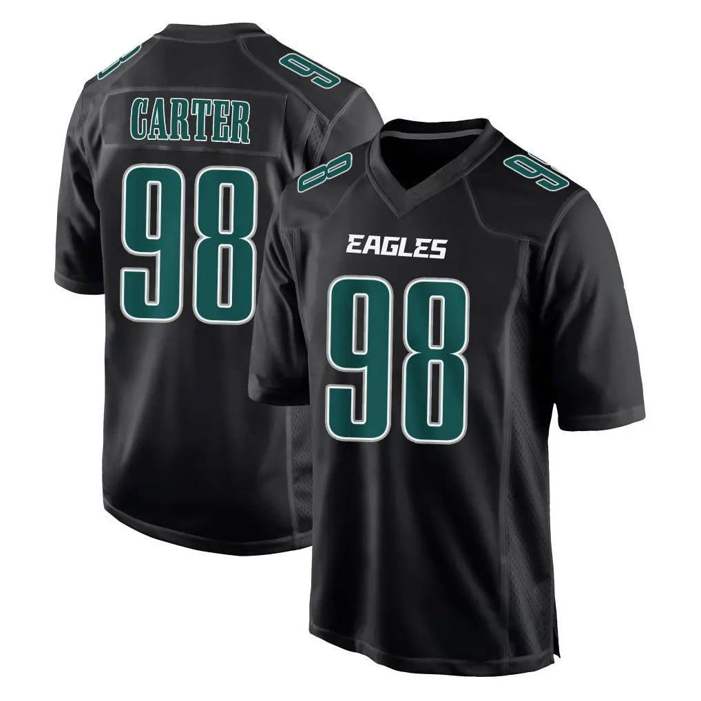 P.Eagles #98 Jalen Carter Player Carbon Black Fashion Home Game Odoa Stitched Jerseys