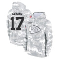 KC.Chiefs #17 Alohi Gilman Player Arctic Camo Salute to Service Hoodies Limited Game Odoa Stitched Jerseys