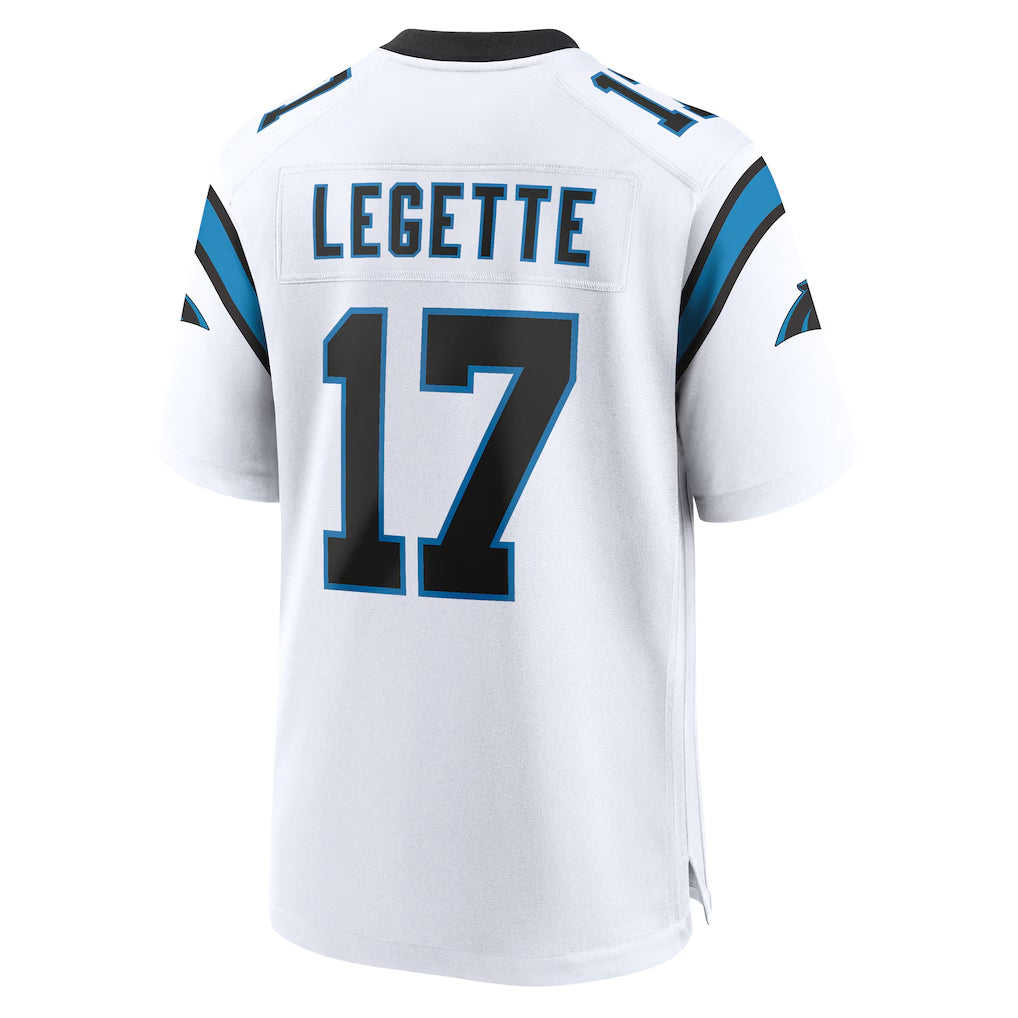 C.Panthers #17 Xavier Legette Player White Home Game Odoa Stitched Jerseys