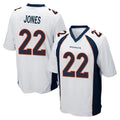 D.Broncos #22 Brandon Jones Player White Game Odoa Stitched Jerseys