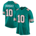M.Dolphins #10 Jacob Rodriguez Player Aqua Alternate Home Game Odoa Stitched Jerseys