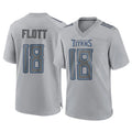T.Titans #18 Cor'Dale Flott Player Gray Atmosphere Fashion Home Game Odoa Stitched Jerseys