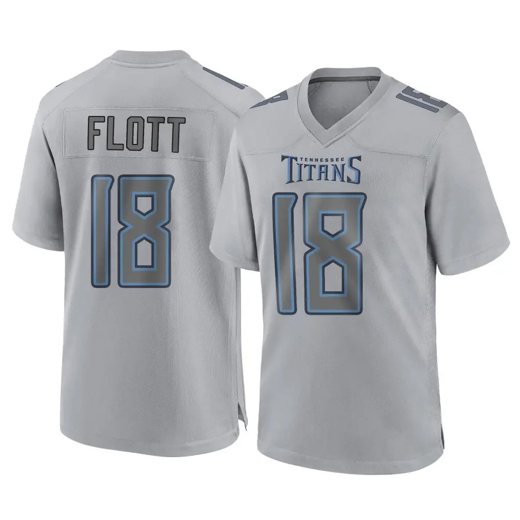 T.Titans #18 Cor'Dale Flott Player Gray Atmosphere Fashion Home Game Odoa Stitched Jerseys