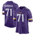 M.Vikings #71 Christian Darrisaw Player Purple Home Game Odoa Stitched Jerseys