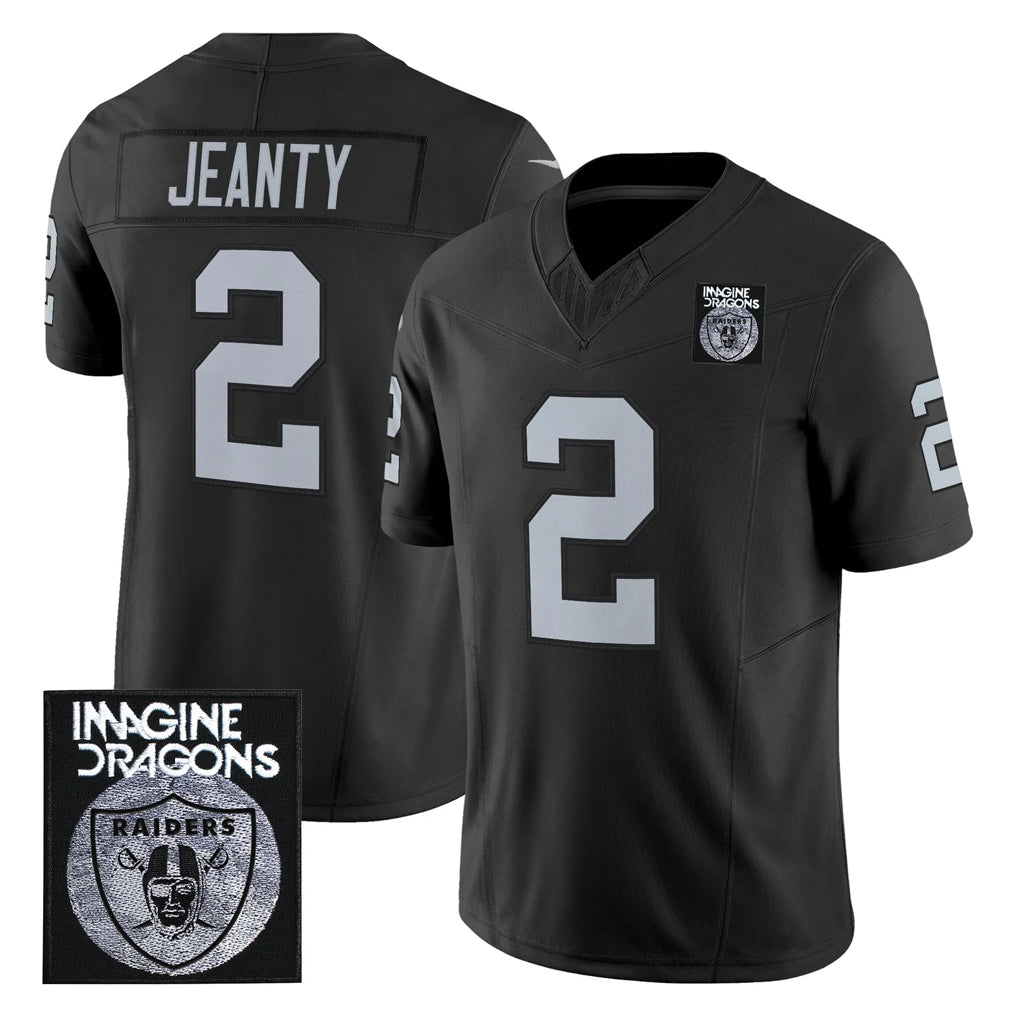 LV.Raiders #2 Ashton Jeanty Player Black Vapor Limited Home Game Odoa Stitched Jerseys