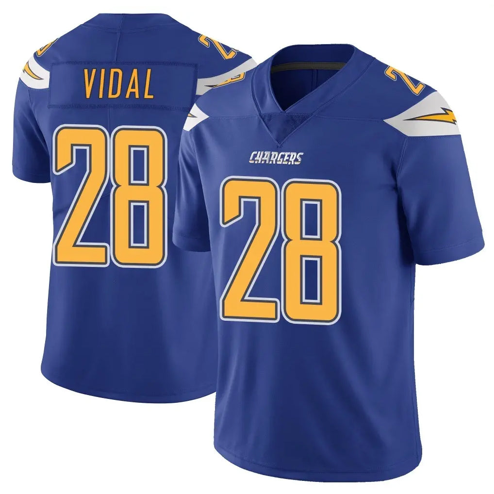 LA.Chargers #28 Kimani Vidal Player Royal Limited Color Rush Vapor Untouchable Home Game Odoa Stitched Jerseys
