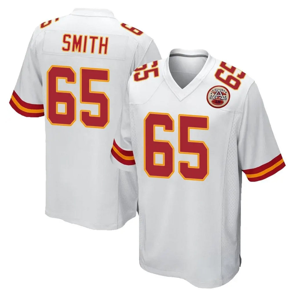 KC.Chiefs #65 Trey Smith Player White Home Game Odoa Stitched Jerseys