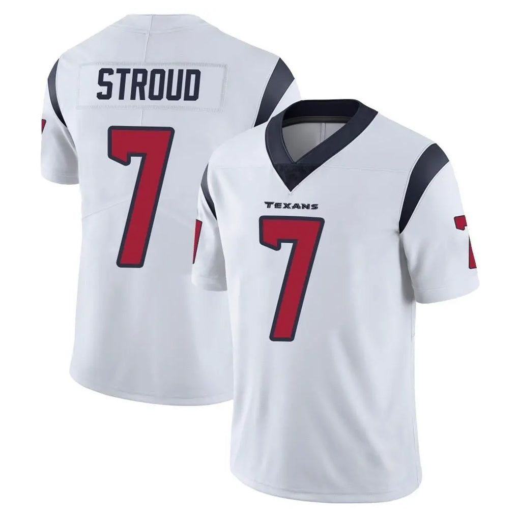H.Texans #7 CJ Stroud Player White Limited Vapor Untouchable Home Game Odoa Stitched Jerseys