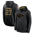 KC.Chiefs #27 Chamarri Conner Player Black Salute to Service Hoodies Limited Game Stitched Jerseys