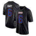 NY.Giants #6 Jaxson Dart Player Carbon Fashion Limited Home Game Odoa Stitched Jerseys