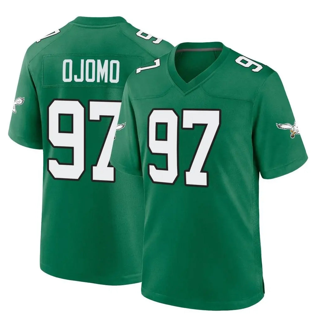 P.Eagles #97 Moro Ojomo Player Green Kelly Alternate Home Game Odoa Stitched Jerseys