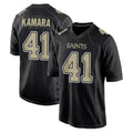 NO.Saints #41 Alvin Kamara Player Black Carbon Fashion Home Game Odoa Stitched Jerseys