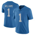 D.Lions #1 Jameson Williams Player Blue Limited Throwback Vapor Untouchable Odoa Stitched Jerseys