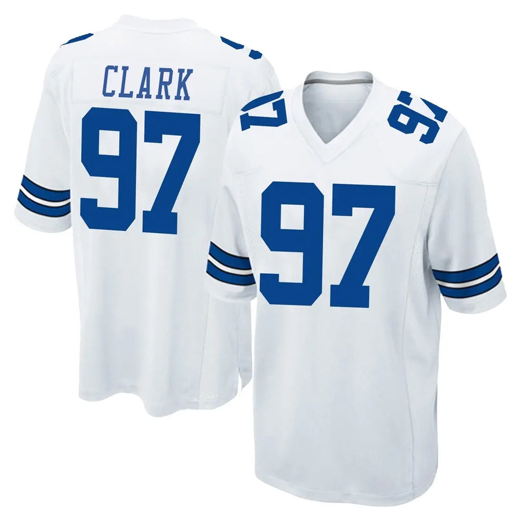 D.Cowboys #97 Kenny Clark Player White Home Game Odoa Stitched Jerseys