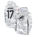 M.Dolphins #17 Trey Moore Player Arctic Camo Salute to Service Hoodies Limited Game Odoa Stitched Jerseys