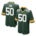GB.Packers #50 Zach Tom Player Green Home Game Odoa Stitched Jerseys