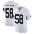 LV.Raiders #58 Jackson Powers-Johnson Player White Limited Vapor Untouchable Home Game Odoa Stitched Jerseys