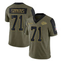 KC.Chiefs #71 Josh Simmons Player Olive Salute To Service Limited Game Odoa Stitched Jerseys