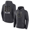 IN.Colts #10 Keenan Allen Player Charcoal Pullover Hoodies Limited Game Odoa Stitched Jerseys
