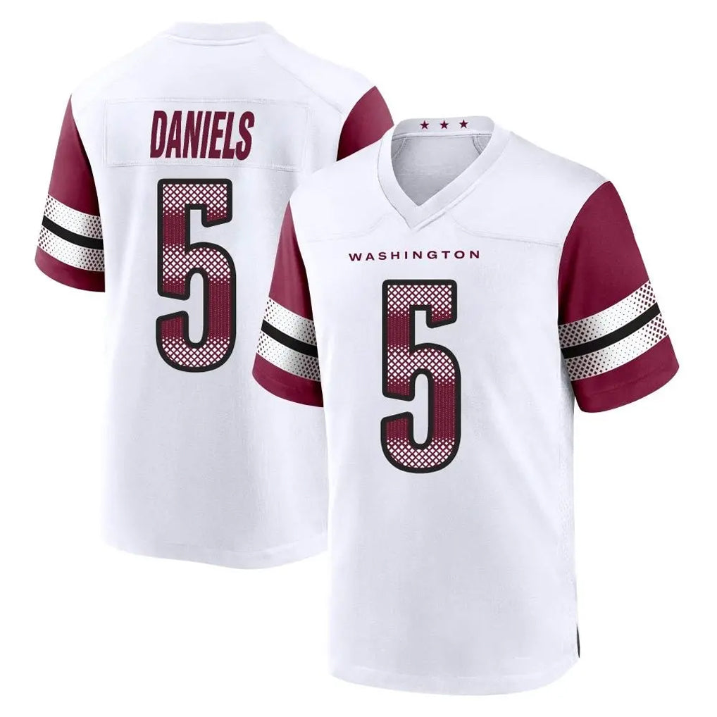 W.Commanders #5 Jayden Daniels Player White Game Home Odoa Stitched Jerseys