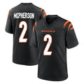 C.Bengals #2 Evan McPherson Player Black Home Game Odoa Stitched Jerseys