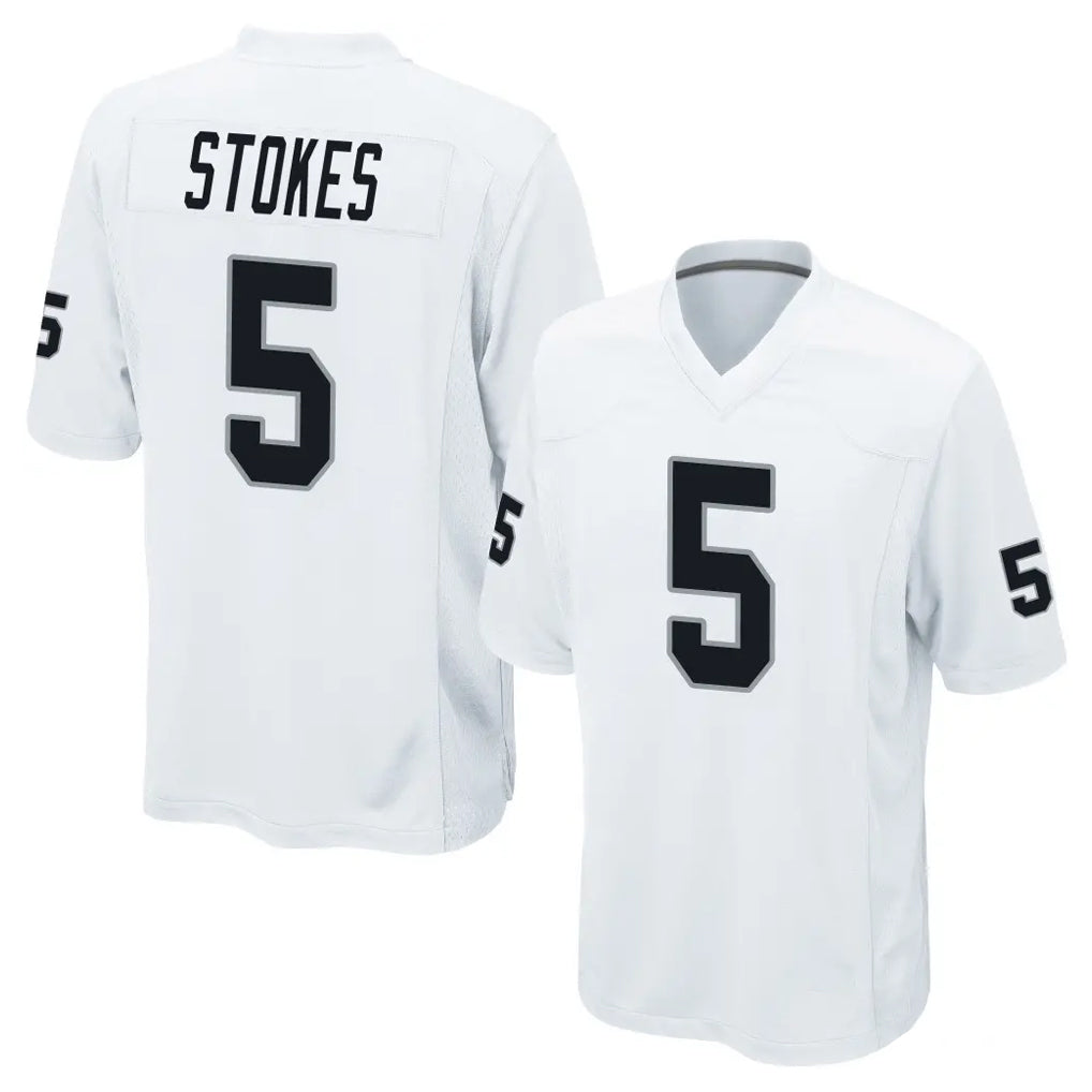 LV.Raiders #5 Eric Stokes Player White Home Game Odoa Stitched Jerseys