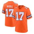 D.Broncos #17 Jaylen Waddle Player Orange Alternate Collection Throwback Game Odoa Stitched Jerseys
