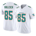 M.Dolphins #85 Greg Dulcich Player White Limited Vapor F.U.S.E. Home Game Odoa Stitched Jerseys