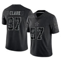 D.Cowboys #97 Kenny Clark Player Black Limited Reflective Home Game Odoa Stitched Jerseys