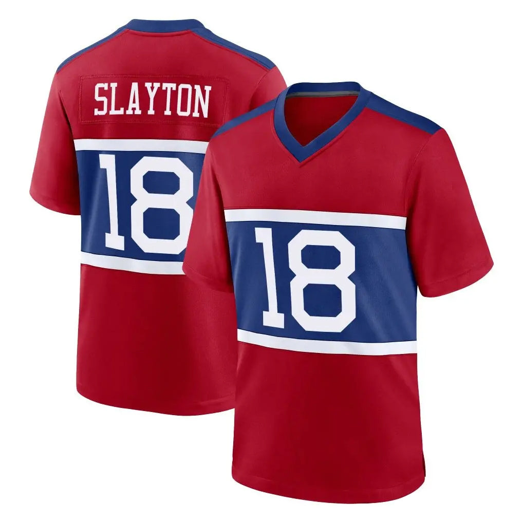 NY.Giants #18 Darius Slayton Player Red Century Home Game Odoa Stitched Jerseys